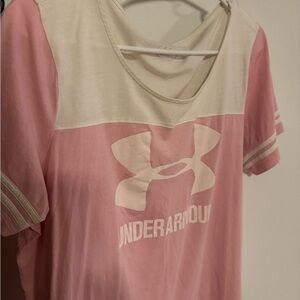 Under Armour Two-Tone Pink and White Tee